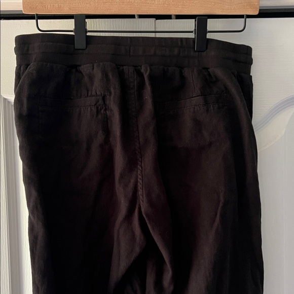 Caslon Linen Blend Black Straight Wide Leg Women's Pants Size XS - Picture 11 of 12